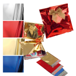 Busta regalo - con patella adesiva - 20 x 35 + 5 cm - 30 micron - PPL - metal lucido - oro - PNP - conf. 50 pezzi